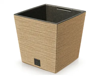 Zdjęcie produktu dla Doniczka Prosperplast FURU SQUARE LOW ECO WOOD 24 cm naturo
