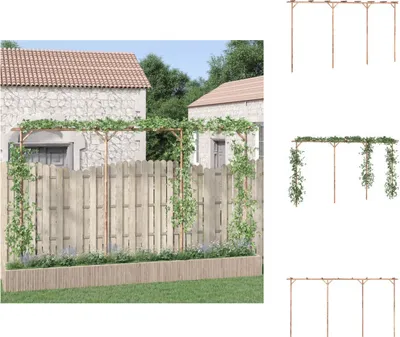 Produktbild von vidaXL Pergola Bambus 385x40x205 cm - Rosenbögen, Gitter & Pergolen