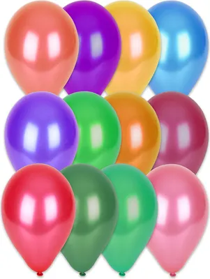Zdjęcie produktu dla Zestaw balonów do dekoracji imprez metalicznych 100 sztuk kolorowych 29 cm - jeden rozmiar
