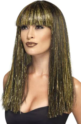 Produktbild von Smiffys - "Goddess" Perücke für Damen SM436 (Einheitsgröße) (Schwarz/Gold)