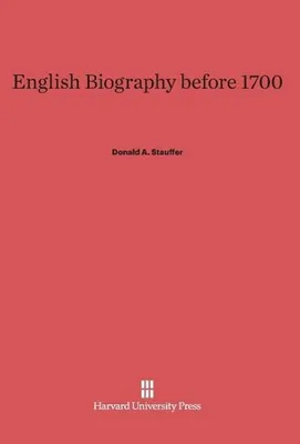 Produktbild von English Biography Before 1700