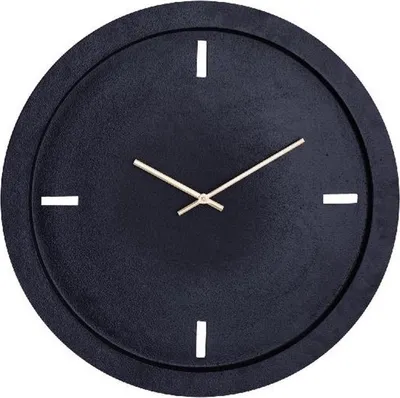 Image de PTMD Horloge Klok - 55x55x4 cm - Aluminium - Noir