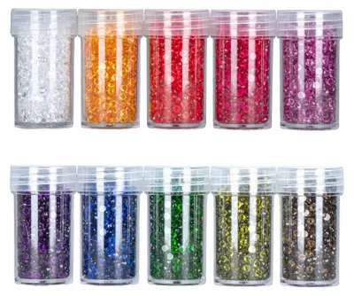 Diamond Painting Steine, rund, transparent, 10 Dosen