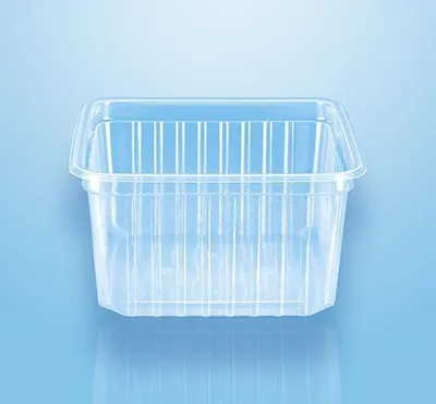 Produktbild von 450 tradingbay24 Verpackungsbecher, PP eckig 500 ml 6,1 cm x 11,5 cm x 11,5 cm transparent tbU95671 Feinkostbecher Salatbecher Dressingbecher transparent