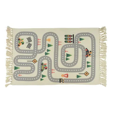Produktbild von Spielteppich Rennbahn Kinderzimmer - Spielmatte mit Straße 80x120cm