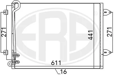 Produktbild von ERA 667044 Kondensator Klimaanlage Klimakondensator für VW Passat Variant (3C5) +Trockner