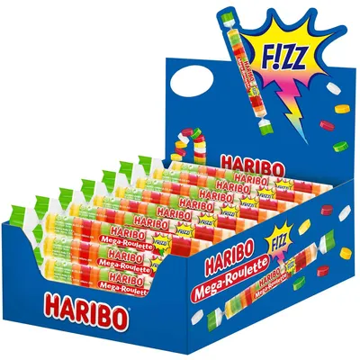 Produktbild von Haribo 39185, Hartes Gummi, 45 g, Fruits, Mehrfarbig, 1452 kJ, 342 kcal