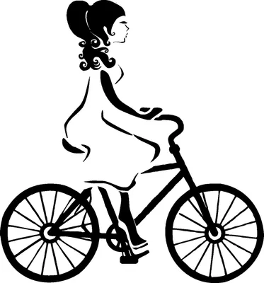 Produktbild von Wandtattoo - Fahrradfahrerin - Bikerin - feminin - Dame auf Fahrrad