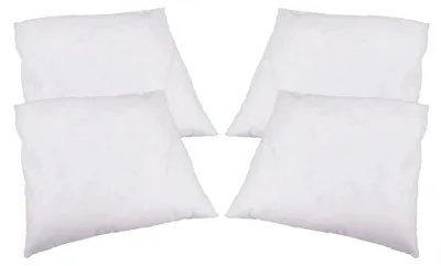 Produktbild von 4x Dekokissen weiß 40x40 cm mit Füllung 100% Polyester | Sofakissen | Kissenbezug aus 100% Polypropylen | Zierkissen für Sofa Bett Wohnzimmer