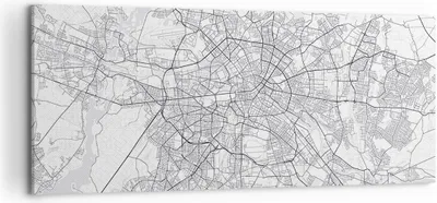 Produktbild von Bild auf Leinwand - Leinwandbild - Einteilig - Stadt Karte Berlin - 120x50cm - Wand Bild - Wanddeko - Wandbilder - Leinwanddruck - Bilder - Wanddekoration - Leinwand bilder - Wandbild - AB120x50-4681