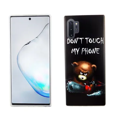 Zdjęcie produktu dla Samsung Galaxy Note 10 Plus Pokrowiec ochronny na telefon komórkowy Bumper Dont Touch My Phone Bear