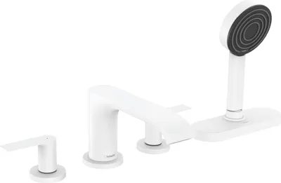 Produktbild von Fertigmontageset VIVENIS f 4-Loch-Wannenrandarmatur m sBox mattwe mattweiß