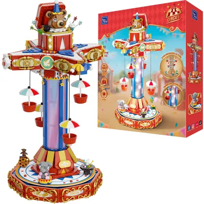 Produktbild von Pantas Bauklötze Zirkus Paradrop Karussell Satz von 1680 Stück