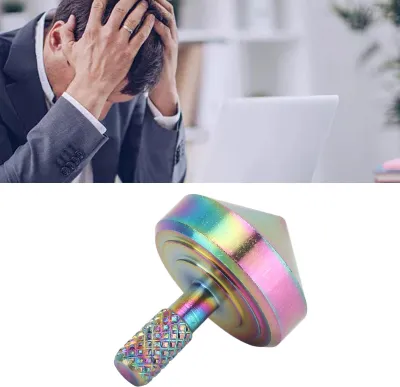 Zdjęcie produktu dla Gyroskop na palec dla dorosłych, metalowy, przenośny, do biura, na stres, ADHD, zabawka obrotowa, wielokolorowy