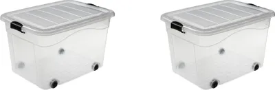 Produktbild von 2 Stück Aufbewahrungsboxen 690x515x420 mm - 100L Volumen