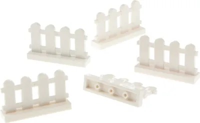 Obrázek produktu pro 5x Lego plot 1x4x2 bílá zahradní plotová brána 3315 10196 75824 33303