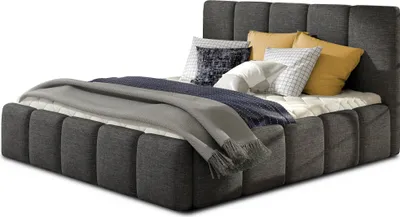 Produktbild von Bett mit Bettkasten 160x200cm Grau