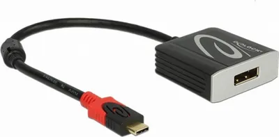 Produktbild von Adapterkabel USB Type-C" Stecker > Displayport Buchse schwarz DP-Alt Mode Delock