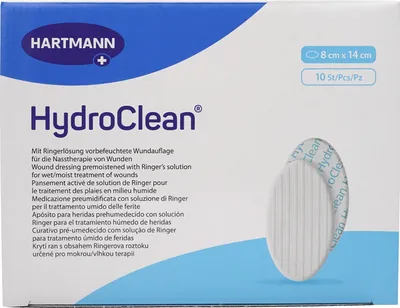 Image de Compresses HydroClean 8x14 cm ovales stériles, 10 pcs KOM