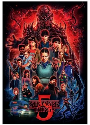 Image de Puzzle affiche stranger things 5, netflix 1000 pièces - collection tv, cinéma, film - clementoni - 37096
