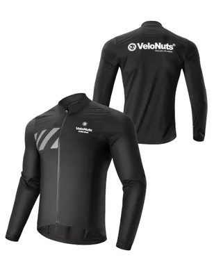 Imagen del producto de Camiseta de ciclismo de manga larga para hombre VeloNuts, ideal para verano, cortavientos, transpirable. Chaqueta de ciclismo ligera, perfecta para bicicletas de carretera y MTB, color , talla M (UE)