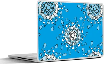 Produktbild von MuchoWow® Laptop Aufkleber Sticker Cover Blumen - Schneeflocke - Design - Winter 40x30 cm - Laptop Dekoration - Selbstklebend