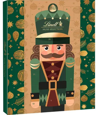 Zdjęcie produktu dla Kalendarz adwentowy Lindt Nuss Sélection, różne nadzienia orzechowe, 288g