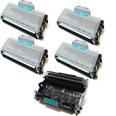 Produktbild von Kompatibel 4x Toner & Drum Brother DR-2100 + 4x TN-2120 Toner Sparset für Brother DCP-7030, 7032, 7040, 7045N, HL-2140, 2150N, 2150NR, 2170N, 2170W, 2170WR, MFC-7320W, 7340, 7440N, 7440W, 7840W