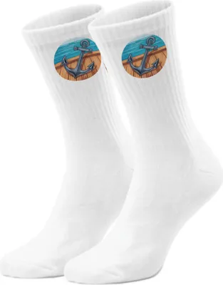Produktbild von epicsocks Nautik Freude Anker Socken in 42-46 im Paar