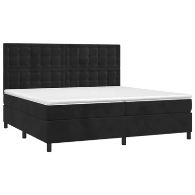 Immagine prodotto di vidaXL Letto a molle con materasso nero 200x200 cm in velluto