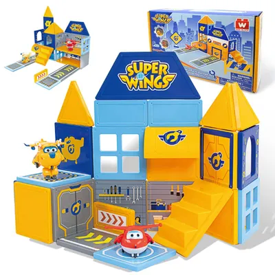 Immagine prodotto di Super Wings, set di costruzioni magnetiche, 42 pezzi, giocattolo educativo STEM
