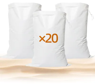 Produktbild von Set mit 50 Sandsäcken zum Schutz vor Überschwemmungen