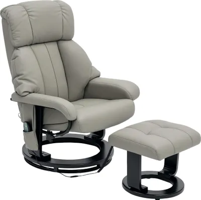 Produktbild von HOMCOM Relaxsessel mit Fußhocker, Massagesessel mit Liegefunktion Fernbedienung