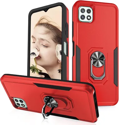 Produktbild von Samsung Galaxy A22 5G Rote Hartcase Mit Stand A226B A226Brn