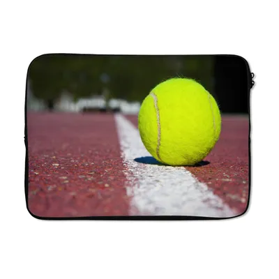Produktbild von MuchoWow® Laptop Hülle 13 Zoll Tennisball auf dem Tennisplatz Laptoptasche - Laptophülle - Sleeve - Rundumschutz