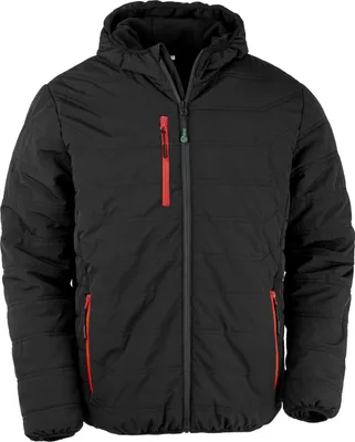 Image de Result Genuine Recycled - Veste matelassée "Compass" pour hommes - Hiver BC4959 (3XL) (Noir/Rouge)