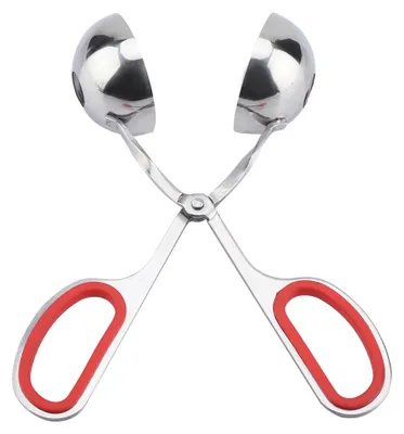 Productafbeelding van 304 roestvrij staal, antiaanbaklaag, geschikt voor gehaktballetjes en rijstballetjes, clipvormer, keukengereedschap (rood)