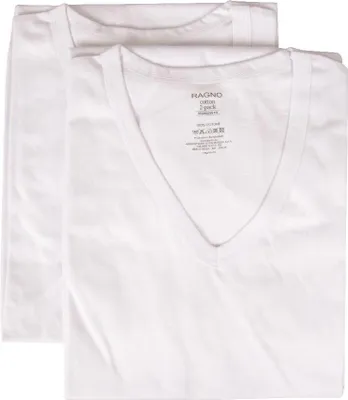 Immagine prodotto di Confezione 2 t-shirt uomo maglietta intima manica corta camiciola scollo V cotone bipack RAGNO articolo 601418, 8-OTTAVA (EU XXXL - F 7 - USA XXL - GB 42), Cotone 100%