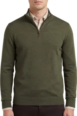 Produktbild von Gant Half-Zip Pullover grün 100% Wolle