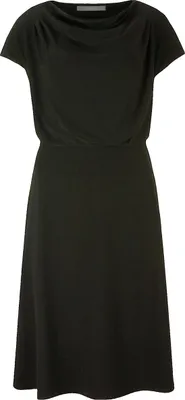 Produktbild von Bianca WILA Kleid aus Jersey mit Elasthan, Schwarz, Größe 46, Wasserfall-Ausschnitt