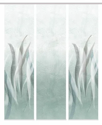 Produktbild von Schiebegardine SIRALIO, Seidenoptik, Digitaldruck, 245x60 cm, Pflanzendruck, mit Zubehör