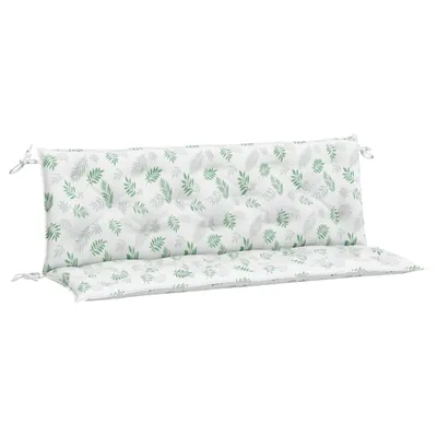 Zdjęcie produktu dla vidaXL Poduszki na ławkę ogrodową 2 szt. Wzór liścia 150x50x7 cm tkanina