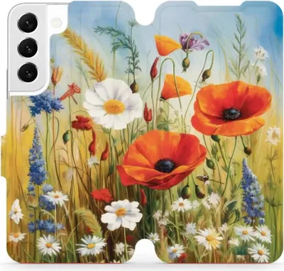 Produktbild von Handyhülle mit klappe für Galaxy S22, Mobiwear Book, Wiesenblumen