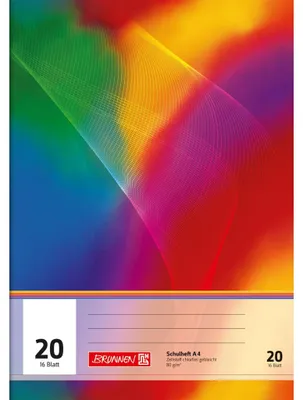 Immagine prodotto di BRUNNEN 104492002 Quaderno A4 sfoderato, con pagina rigata, lin. 20 multicolore