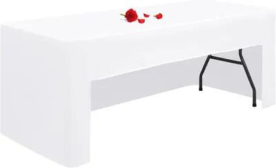 Produktbild von Tischdecke 182x76x76 cm, weiß, Polyester, waschbar, für Feiern