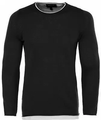 Produktbild von Brandneu Schicker Strickpullover CARISMA CRM7479 Schwarz 2 in 1 Optik XXL