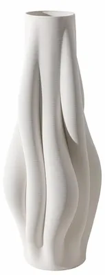Image de Casa Padrino Vase de luxe blanc H. 75 cm - Vase à fleurs en céramique - Accessoires déco