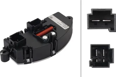 Imagen del producto de Regulador de ventilador interior de 12 V, 6 polos, marca HELLA, compatible con, entre otros, el VW GOLF