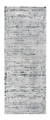 Image de TESSO Living | Tapis Moderne STELLA - 80 cm x 300 cm - Gris Mélangé - Doux et Écologique