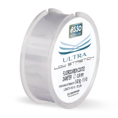 Produktbild von ASSO UltraLow Stretch Fluorocarbon Coated Angelschnur, Durchmesser pro mm:0,18, Länge m:150